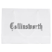 Mr. en mevrouw Blackletter Wine Gift Bag Groot Cadeauzakje (Achterkant)