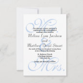 Mr. en mevrouw Blue - 3x5 Wedding Invitation Kaart (Voorkant)