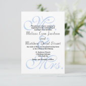 Mr. en mevrouw Blue - 3x5 Wedding Invitation Kaart (Staand voorkant)