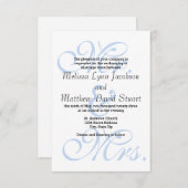 Mr. en mevrouw Blue - 3x5 Wedding Invitation Kaart (Voorkant / Achterkant)
