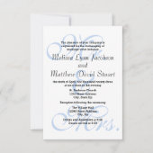 Mr. en mevrouw Blue-3x5 Wedding & Reception Invita Kaart (Voorkant)