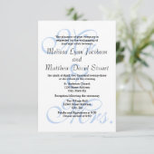Mr. en mevrouw Blue-3x5 Wedding & Reception Invita Kaart (Staand voorkant)