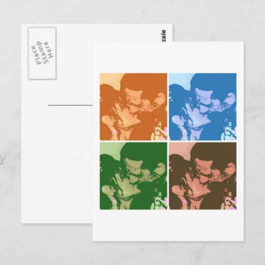 Mr. en mevrouw briefkaart (Voorkant / Achterkant)