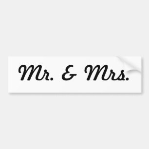 Mr. en mevrouw bumpersticker