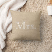 Mr. en mevrouw Burlap Pillow Kussen (Deken)