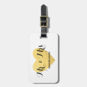 Mr. en mevrouw chic reisbureau Bagagelabel | goudh (Voorkant verticaal)