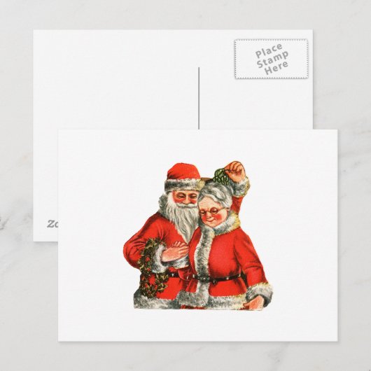 Mr. en mevrouw Claus Briefkaart (Voorkant / Achterkant)