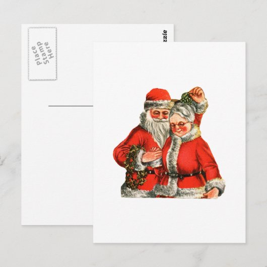 Mr. en mevrouw Claus Briefkaart (Voorkant / Achterkant)