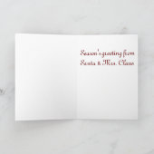 Mr. en mevrouw Claus Feestdagen Kaart (Binnen)