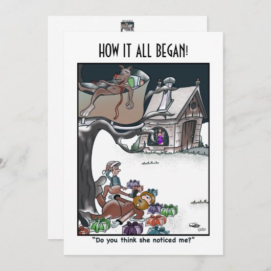 Mr. en mevrouw Claus Holiday Kaart (Voorkant / Achterkant)