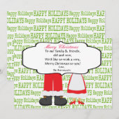 Mr. en mevrouw Claus Jolly Feet-kerstkaart Feestdagenkaart (Voorkant / Achterkant)