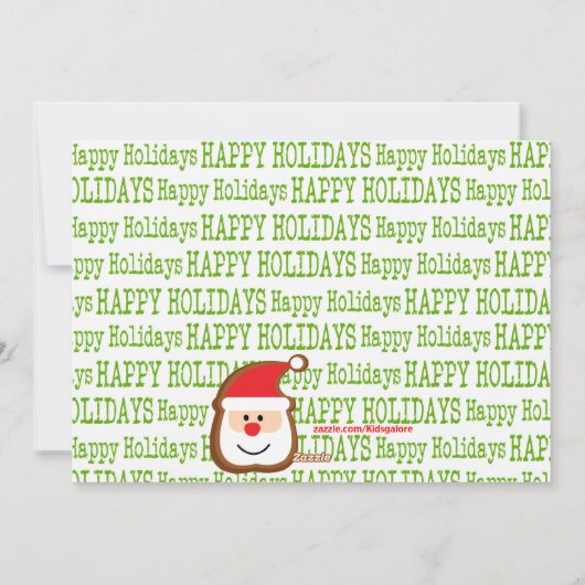 Mr. en mevrouw Claus Jolly Feet-kerstkaart Feestdagenkaart (Achterkant)