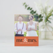 MR EN MEVROUW Dank u Briefkaart (Staand voorkant)