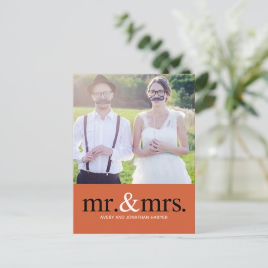 MR EN MEVROUW Dank u Briefkaart (Staand voorkant)