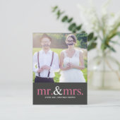 MR EN MEVROUW Dank u Briefkaart (Staand voorkant)