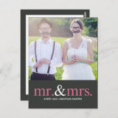 MR EN MEVROUW Dank u Briefkaart (Voorkant / Achterkant)