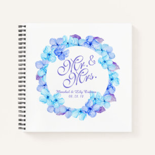 Mr. en mevrouw Elegant Floral Wedding   Guestbook Notitieboek