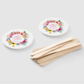 Mr. en mevrouw Elegant Floral Wedding | Hand Fan Handwaaier (Niet-gemonteerd)