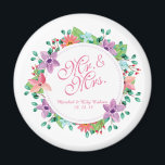 Mr. en mevrouw Elegant Floral Wedding | Magneet<br><div class="desc">Voor verdere aanpassing,  te klikken gelieve de knoop "aanpassen"en ons ontwerphulpmiddel te gebruiken om deze sjabloon te wijzigen. Als de opties beschikbaar zijn,  kunt u tekst en afbeelding veranderen door eenvoudig op "te klikken geef/verwijder Tekst of Afbeelding hier"uit en voeg uw toe. Ontworpen door Freepik.</div>