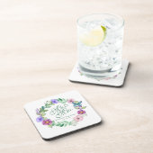 Mr. en mevrouw Elegant Floral Wedding | Onderzette Onderzetter (Rechterzijde)