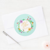 Mr. en mevrouw Elegant Floral Wedding | Sticker ze (Envelop)