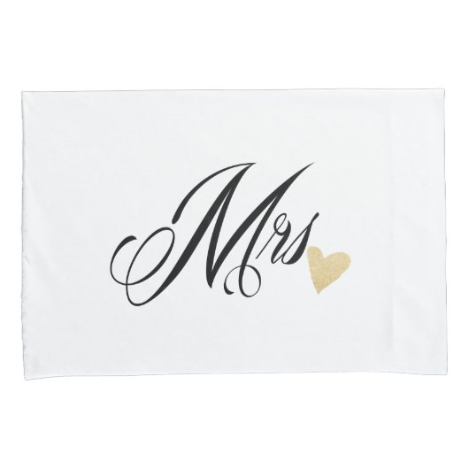 Mr. en mevrouw en hart kussensloop (Voorkant-Rechts)