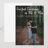 Mr. en mevrouw First Kerstfeestay Card Kaart (Voorkant / Achterkant)