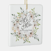 Mr. en mevrouw Floral Waterverf Wedding | ORNAMENT (Rechts)