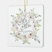 Mr. en mevrouw Floral Waterverf Wedding | ORNAMENT (Links)