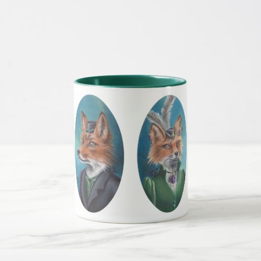 Mr. en mevrouw Fox Mok Fox Mok Victoriaans Foxes F (Midden)