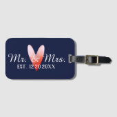 Mr. en mevrouw Gepersonaliseerde Passen getrouwd Bagagelabel (Voorkant (horizontaal))