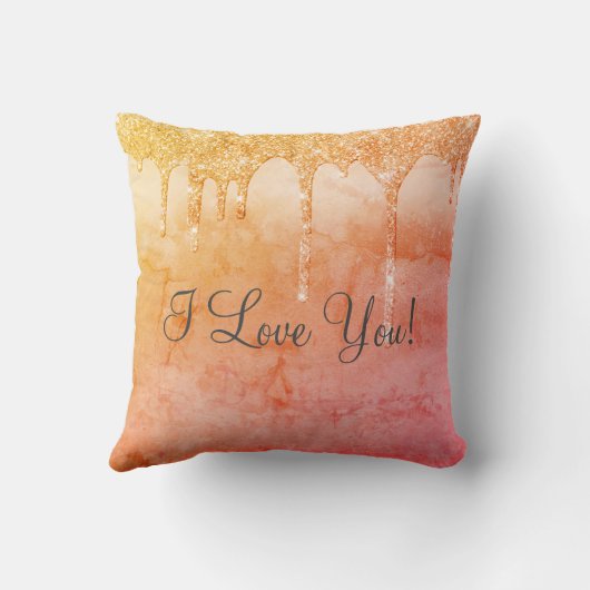 Mr. en mevrouw Glitter Wedding Keepomwille Elegant Kussen (Achterkant)