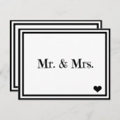 Mr. en mevrouw kaart (Voorkant / Achterkant)