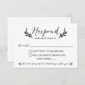 Mr. en mevrouw Kraft Rustic Wedding RSVP-kaart Kaart (Voorkant / Achterkant)