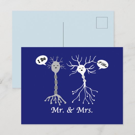 Mr. en mevrouw Neuron Briefkaart (Voorkant / Achterkant)
