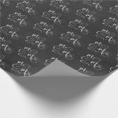 Mr. en mevrouw op het zwarte karton cadeaupapier (Hoek)