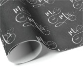 Mr. en mevrouw op het zwarte karton cadeaupapier (Rol Hoek)