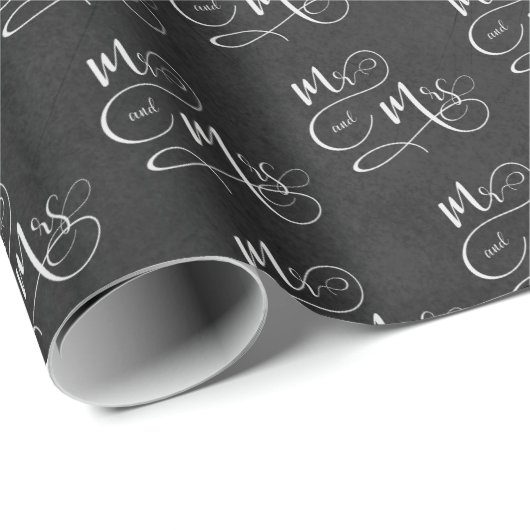 Mr. en mevrouw op het zwarte karton cadeaupapier (Rol Hoek)
