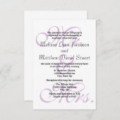 Mr. en mevrouw Paars - 3x5 Wedding & Ontvangst Uit Kaart (Voorkant / Achterkant)