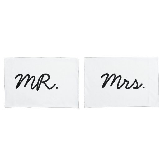 Mr. en mevrouw Pillow Hoesjes Set Kussensloop (Voorkant-Set)