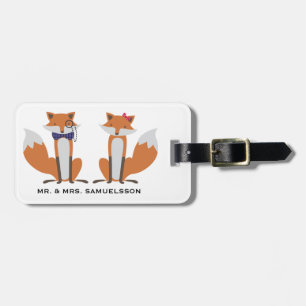 Mr. en mevrouw reisbureau Bagagelabel   Foxespaar