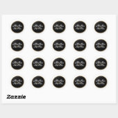 Mr. en mevrouw ronde sticker (Vel)