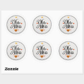 Mr. en mevrouw ronde sticker (Vel)