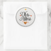 Mr. en mevrouw ronde sticker (Tas)