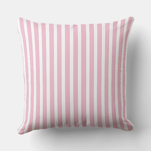 Mr. en mevrouw - roze strepen Pillow met roze boog Kussen (Achterkant)