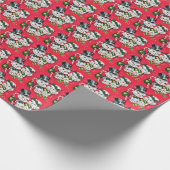 Mr. en mevrouw Snowman en Snowkids Cadeaupapier (Hoek)