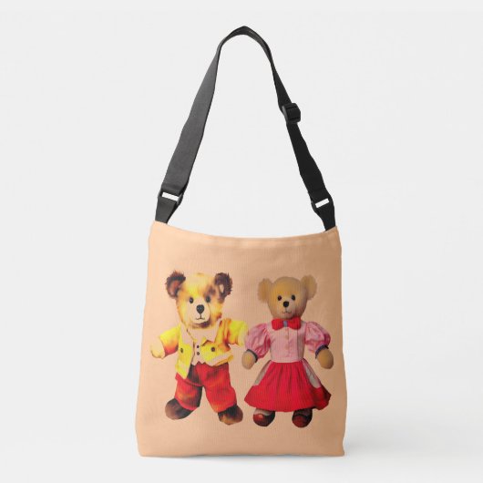 Mr. en mevrouw Teddy Bears: Romantic Couple Crossbody Tas (Voorkant)