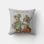 Mr en mevrouw Victoriaanse dachshundkussen Kussen (Voorkant)