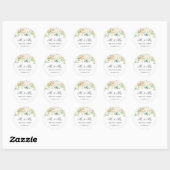 Mr en mevrouw Watercolor Bloem Goud Sticker (Vel)