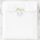 Mr en mevrouw Watercolor Bloem Goud Sticker (Tas)